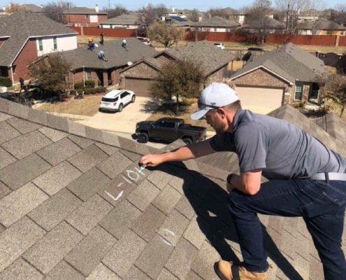 Roof inspection in Weatherford